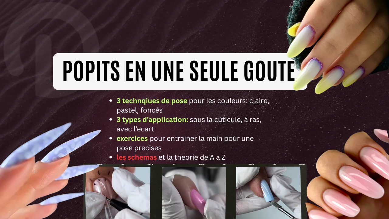 5 technique. Leçon 3. POPITS,  rallongement en une seule goutte